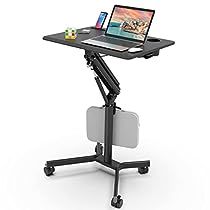 Rolling Standing Desk, Small Standing Desk, Portable Standing Desk, Mobile Standing Desk, Portable Laptop Desk, Curved Desk, Rolling Desk, Mobile Desk, Rolling Table