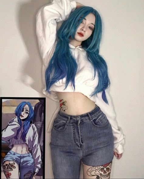 Noah Windbreaker, Blue Ombre Hair, Universal Language, Womens Windbreaker, Cute Cosplay, Wind Breaker, Cosplay Dress, Cosplay Outfits, Cosplay Anime