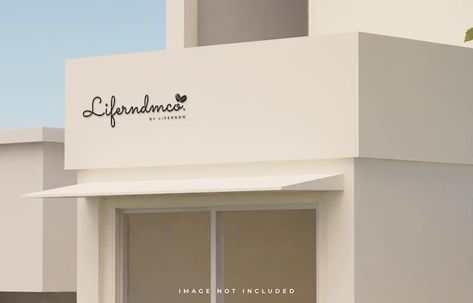 Building Logo, Logo Mockup, Fashion Logo, Psd Files, Store Fronts, Graphic Resources, Mockup, Cafe, Home Decor Decals