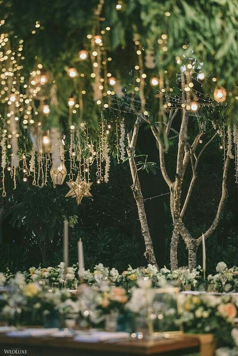 Starry Garden Wedding, Ethereal Celestial Wedding, Natural Whimsical Wedding, Celestial Green Wedding, Forest Celestial Wedding, Star Night Wedding Theme, Celestial Woodland Wedding, Mythical Themed Wedding, Star Light Wedding