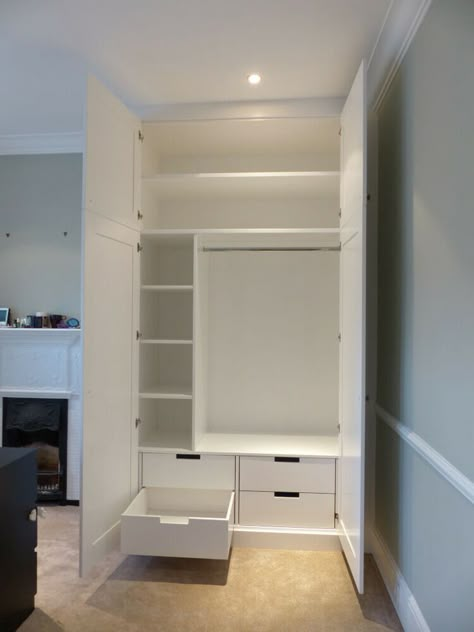 Cupboard Bedroom Ideas, Fitted Wardrobes Interior, Small Bedroom Cupboard Ideas Built Ins, Alcove Wardrobe Interior Layout, Built In Wardrobe Ideas For Small Bedroom, Fitted Wardrobe Interior Layout, Small Wardrobes For Bedrooms, Fitted Wardrobe Interior Ideas, Built In Closet Ideas Small Bedroom