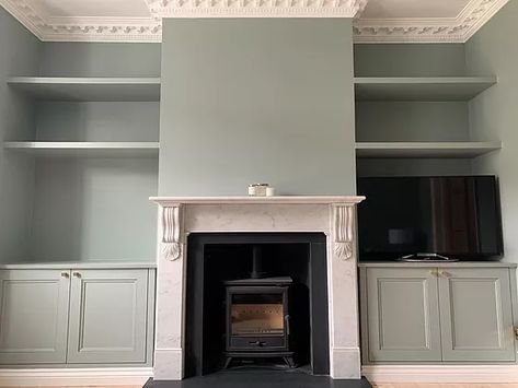 ALCOVE CABINETS | JAMES CARPENTRY LONDON | FITTED FURNITURE SPECIALISTS Edwardian Living Room, Alcove Ideas Living Room, Room Cupboard, Living Room Cupboards, Alcove Shelves, Alcove Cabinets, Alcove Cupboards, Cupboard Ideas, Alcove Shelving