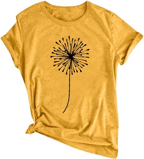 TTNTTR Ladies Tops Fashion Casual Women's Tops Ladies Summer Lovely Pullover Short Sleeve Round Neck Ladies T Shirts Animal Print Party Blouse T-Shirts for Work Office Silk Tee, Silk T Shirt, Stylish Letters, Shirt Blouses Tops, Sunflower Print, Womens Tops Summer, Milk Silk, Silk Shorts, Blue Outfit