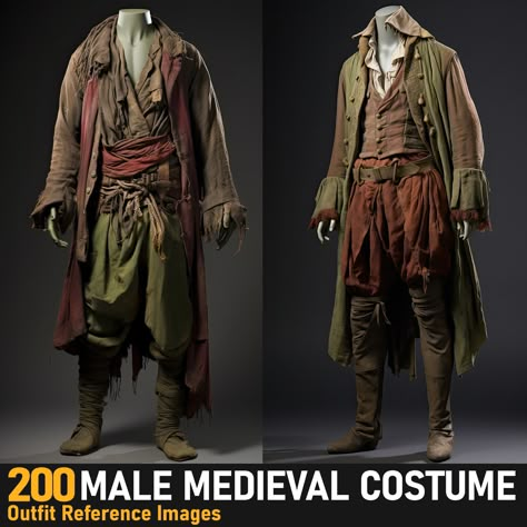 Adventurous Aesthetic, Pirate Character, Game Animation, Pirate Outfit, Animation Illustration, Medieval Costume, Marvelous Designer, Medieval Clothing, Pirate Costume