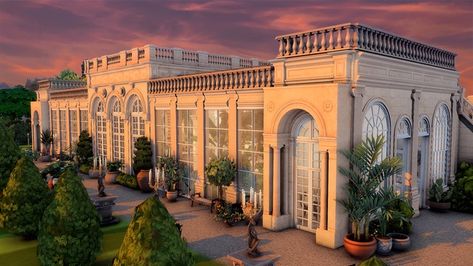 The Orangery Bar & Lounge | Patreon The Orangery, The Sims 4 Lots, Sims 4 Cas Mods, Play Sims 4, Equestrian Estate, Tumblr Sims 4, Play Sims, Sims 4 House Design, Sims Building