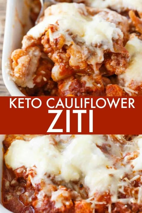 Cauliflower Ziti, Desserts Keto, Keto Casserole, Resep Diet, Keto Diet Menu, Diet Vegetarian, Diet Keto, Alfredo Sauce, Cauliflower Recipes