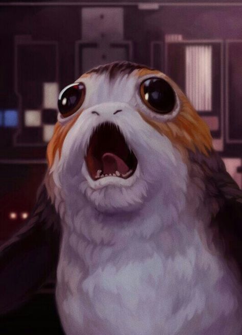 Porg Costume, Porg Costume Diy, Star Wars Profile Picture, Porg Star Wars, Star Wars Winnie The Pooh, Star Wars Porg Tattoo, Porg Starwars, Science Fiction Artwork, Star Wars Trilogy