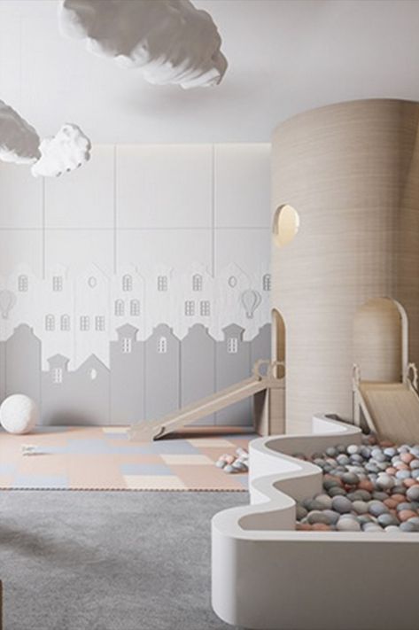 Cloud Lamps, Kids Playroom Design, Playroom Interior, Quirky Furniture, Kids Interior Design, Baby Boy Bedroom, Playroom Design, Nursery Room Inspiration, Kids Interior Room