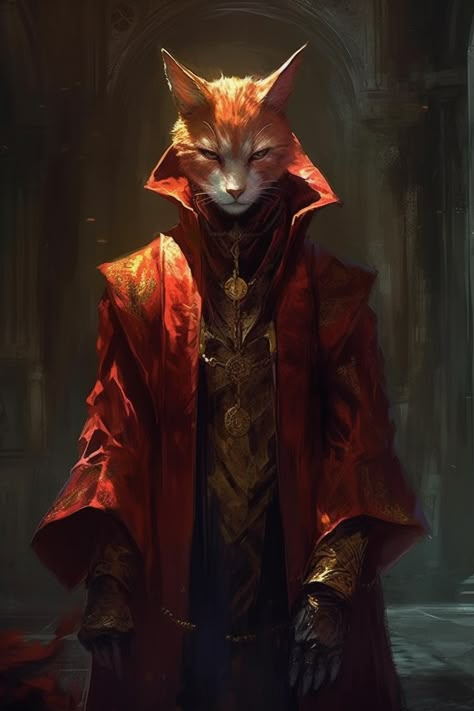 Orange Tabaxi Dnd, Tabaxi Noble, Tabaxi Wizard, Dnd Characters Male, Tabaxi Ranger, Tabaxi Dnd, Animals Preschool Crafts, Pathfinder Rpg Characters, Wallpaper Woodland