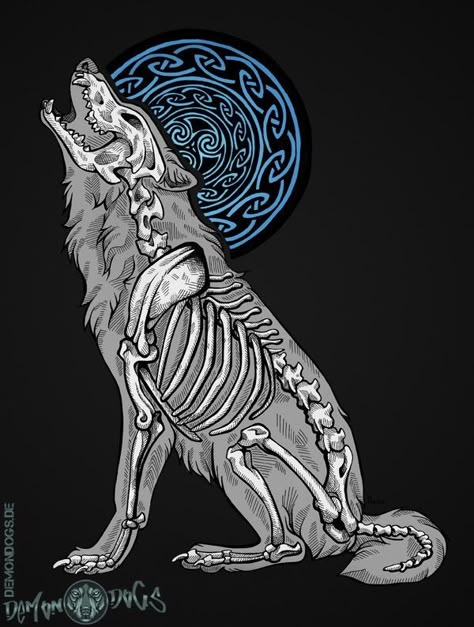 Wolf Skull, Skeleton Drawings, Dog Skeleton, Animal Skeletons, Skeleton Tattoos, Wolf Drawing, Skeleton Art, Wolf Tattoos, Wolf Tattoo