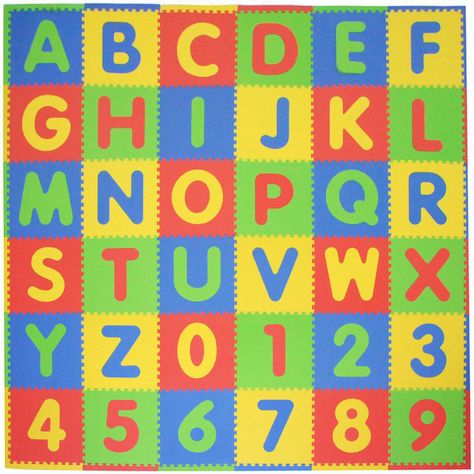 You'll love the ABC 36 Piece Playmat Set at Wayfair - Great Deals on all Baby & Kids  products with Free Shipping on most stuff, even the big stuff. Infant Room, Puzzle Mat, Foam Flooring, Play Rug, Kids Products, Colorful Space, Abc 123, Baby Play Mat, Learning The Alphabet