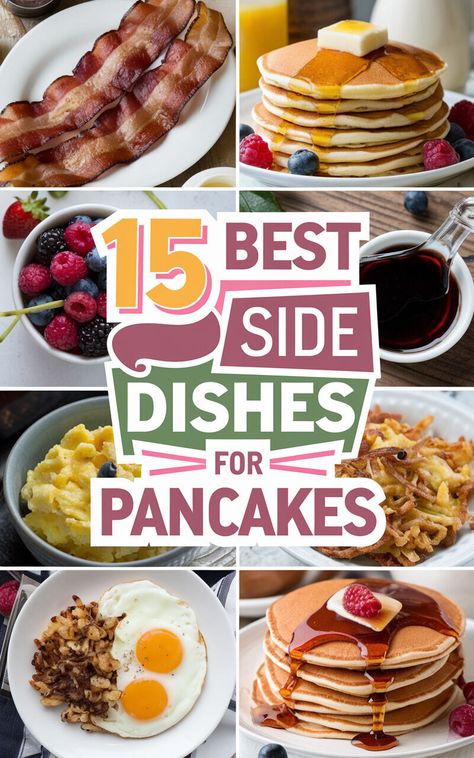 Elevate your pancake game with these delicious side dishes! 😋🥞 #PancakePerfection #BrunchIdeas What To Serve With Pancakes, Banana Walnut Pancakes, Pancake Game, Walnut Pancakes, Pecan Pancakes, Lemon Poppyseed Pancakes, Basic Pancakes, Delicious Side Dishes, Peanut Butter Pancakes