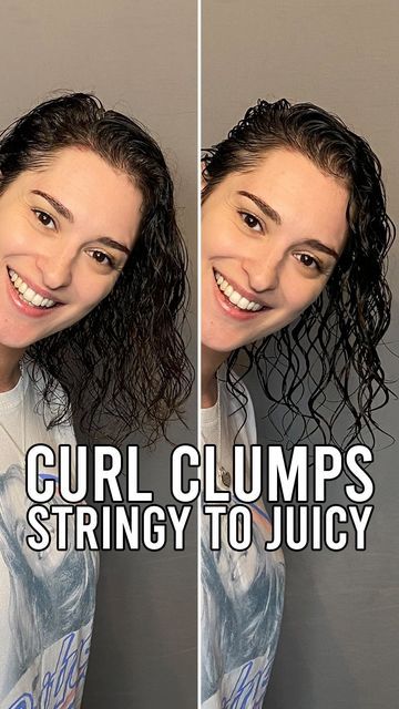 How To Fix Stringy Curls, How To Get Curl Clumps, Love Your Curls, How To Avoid Stringy Curls, Undefined Curls, How To Get Rid Of Stringy Curls, Stringy Curls, How To Bring Out Natural Curls, Curly Hair Techniques