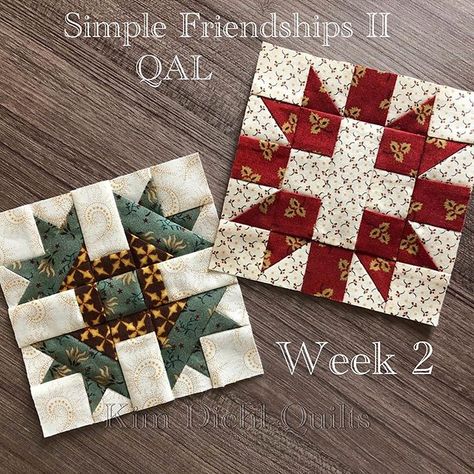 Kim Diehl sur Instagram : Ok, Week 2 of Simple Friendships II Stitch Along ... here we go! This week you’ll be sewing one 5 1/2” Goose on the Loose block (beginning… Kim Diehl Quilts, Kim Diehl, Quilting Blocks, Quilts Patterns, Quilt Square Patterns, Quilt Squares, Sampler Quilts, Miniature Quilts, Star Quilt Blocks