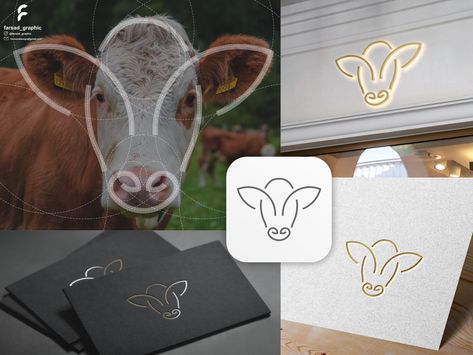 Cow Logo Design Ideas, Agriculture Template, Toro Logo, Food Minimalist, Nature Abstract Art, Design Cibo, Wild Bull, Pig Logo, Cow Graphic