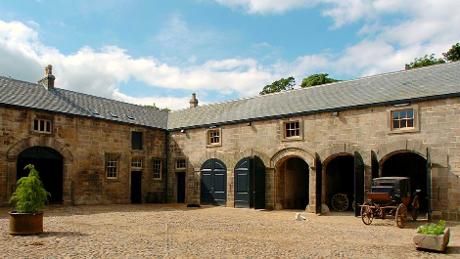 Stable yard at the castle Victorian Horse Stables, Dream Barn Stables, Equestrian Stables, Equestrian Facilities, Dream Yard, Stone Barns, Dream Barn, Barn Design, Farm Buildings