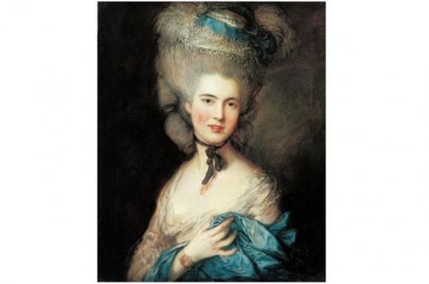 7 Weird and wonderful Georgian beauty treatments.   Lady in Blue by Thomas Gainsborough - a half-length portrait of an elegant Lady with a voluminous hairstyle and wearing a feathered hat. 18th century, oil on canvas. The State Hermitage Museum, St Petersburg, Russia. (Photo by Sergio Anelli/Electa/Mondadori Portfolio via Getty Images) Feathered Hat, Thomas Gainsborough, Art Thomas, History Magazine, Hermitage Museum, Georgian Era, Elegant Lady, Oil Painting Reproductions, Petersburg Russia