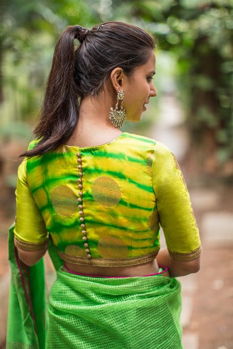 Ready to shop blouses | House Of Blouse Broked Blouse Designs, Back Closed Blouse Designs, Closed Back Blouse Designs, Blouse Designs High Neck, Cotton Saree Blouse Designs, Lehenga Saree Design, New Blouse Designs, Blouse Back Neck Designs, New Saree Blouse Designs