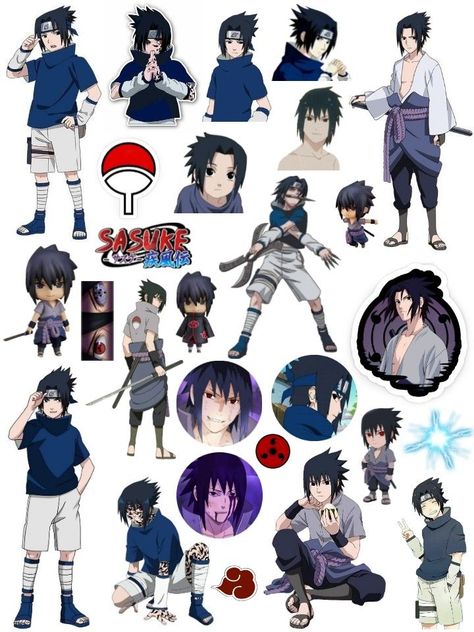 Pedido de @silucis Itachi Stickers Printable, Naruto Stickers Printable, Anime Stickers Printable, Kawaii Clipart, Bear Watercolor, Scrapbook Printing, Anime Printables, Disney Princess Wallpaper, Anime Book