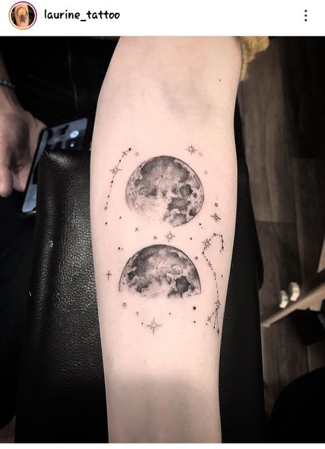 Waxing Gibbous Tattoo, Waxing Gibbous Moon Tattoo Designs, Waxing Moon Tattoo, Wanning Gibbous Moon Tattoo, Waxing Gibbous Moon Tattoo, Waning Gibbous Moon Tattoo, Gibbous Moon Tattoo, Tattoo Universe, Gibbous Moon