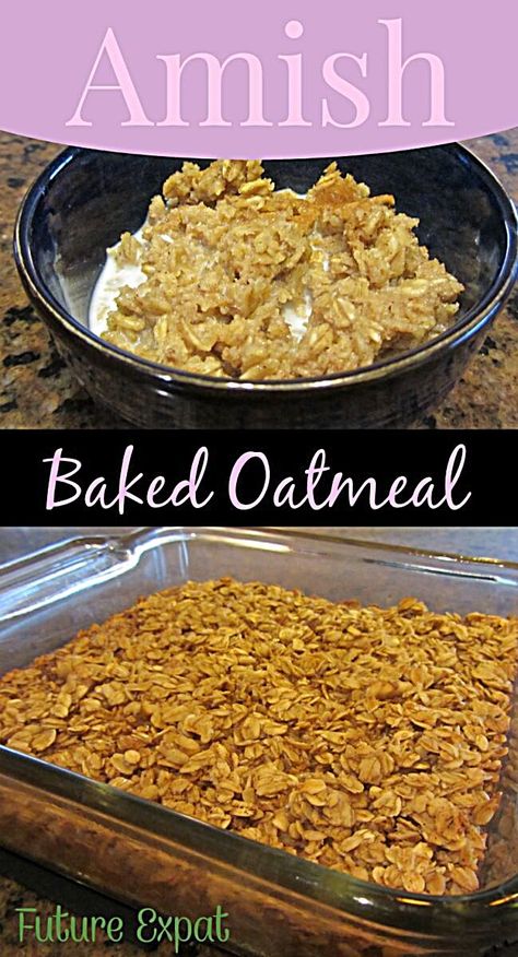 Amish Oatmeal, Easy Oatmeal Cookies, Recipe French Toast, Amish Baked Oatmeal, Easy Breakfast Recipe, Breakfast Oatmeal, Baked Oatmeal Recipes, Easy Oatmeal, Oatmeal Cups