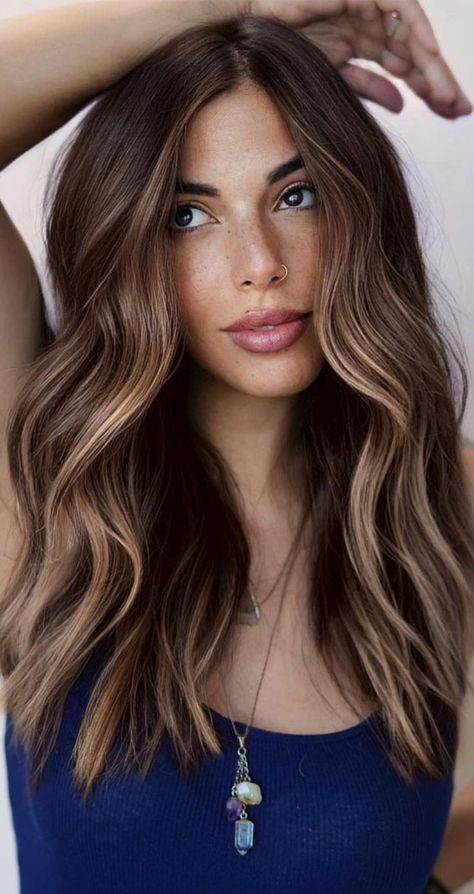 50+ Ways To Wear Spring's Best Hair Colours : Blonde-Toned Brunette Balayage Hair Colour 2023, Spring Hair Colour, Money Piece Hair Color, Piece Hair Color, Colour 2023, Money Piece Hair, Spring Hair Color Trends, Beige Hair, Cute Hair Colors