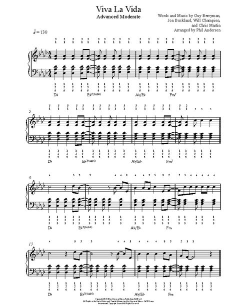 Viva La Vida Piano Sheet Music, Playing Clarinet, Piano Tabs, Coldplay Piano, Beginner Piano, Music Trivia, Music Tech, Music Ideas, Piano Songs