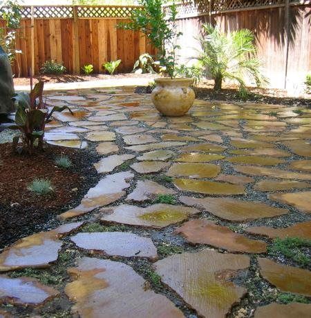 Concrete Yard, Recycled Concrete, Yard Remodel, Broken Concrete, Building Raised Beds, Living Pool, Stone Patio, Stone Walkway, Stone Path