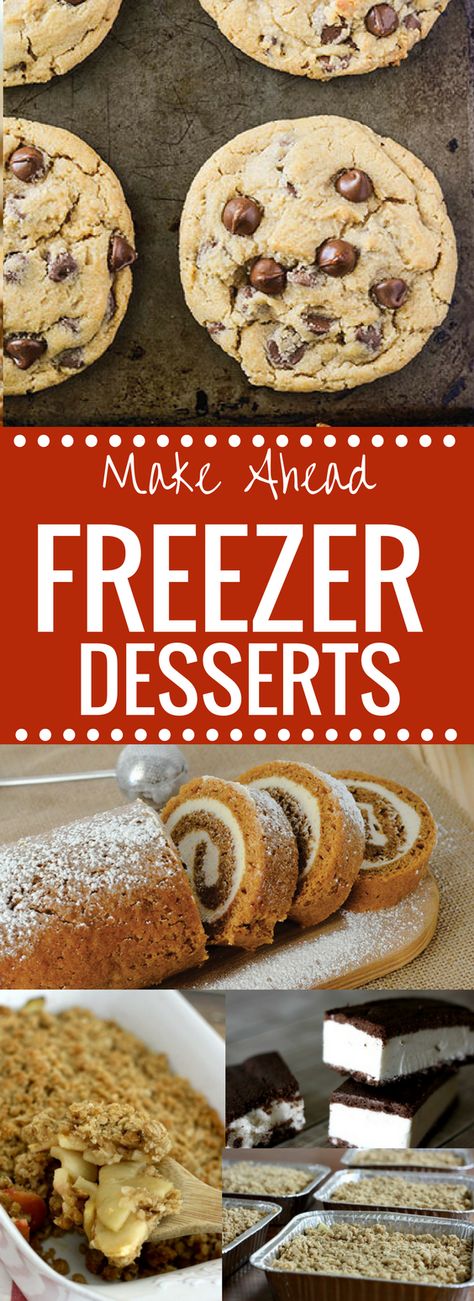 Make Ahead Freezer Desserts http://happymoneysaver.com/make-ahead-freezer-desserts/?utm_campaign=coschedule&utm_source=pinterest&utm_medium=Karrie%20%7C%20HappyMoneySaver&utm_content=Make%20Ahead%20Freezer%20Desserts Make Ahead Freezer Desserts, Freezer Desserts Recipes, Camping Food Recipes, Freezer Desserts, Best Freezer Meals, Weight Watcher Desserts, Freezer Dinners, Camping Desserts, Freezer Friendly Meals