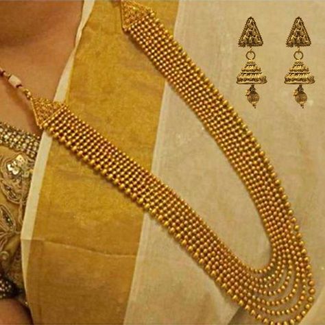 Necklaces – Look Ethnic Gold Mala, Heavy Traditional Gold Necklace, Elegant Gold Long Necklace For Festival, Festive Gold Long Necklace, Luxury Traditional Long Necklace, Traditional Handmade Gold Long Necklace, Gold Gel Nails, Bridal Necklace Set, Gold Jewelry Stores