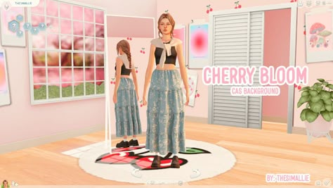 Cas Room, Sims 4 Cas Background, Cas Background, Sims 4 Piercings, Sims 4 Cheats, Cherry Blooms, Sims 4 Cc Makeup, Sims 4 Body Mods, Sims 4 Cc Folder