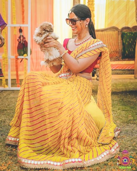 15 Gorgeous Haldi Outfits On Real Brides To Inspire You! – WedBook Mehendi Ceremony Outfit, Haldi Ceremony Dress, Mehendi Ceremony Outfits, Haldi Look For Bride, Haldi Saree, Haldi Outfit For Bride, Patiyala Suits, Saree For Party, Ceremony Outfit