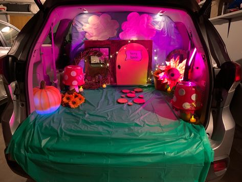 Trunk Or Treat Fairy Garden, Tinkerbell Trunk Or Treat Ideas, Fairy Garden Trunk Or Treat Ideas, Tinker Bell Trunk Or Treat, Trunk Or Treat Fairy Theme, Tinkerbell Trunk Or Treat, Fairy Garden Trunk Or Treat, Butterfly Trunk Or Treat, Enchanted Forest Trunk Or Treat