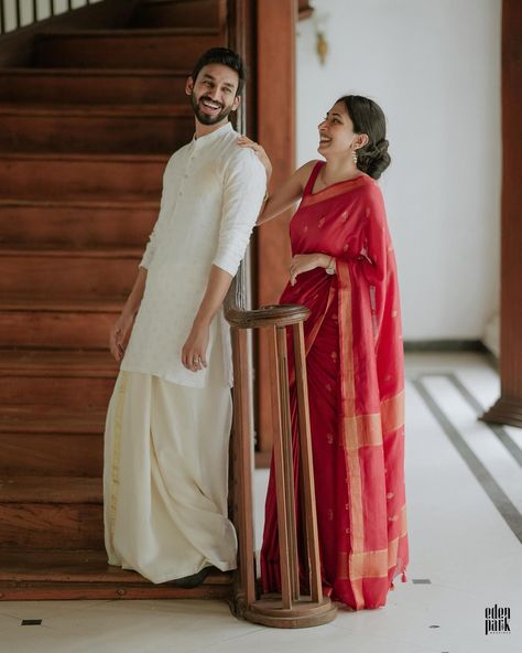 Minimalist Bride Indian, Pelli Photos, Tamil Dress, Engagement Saree Look, Temple Poses, Onam Photoshoot, Videography Aesthetic, Wedding Candids, Engagement Looks