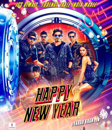 Check out the exclusive first look poster of #HappyNewYear starring Shah Rukh Khan, Deepika Padukone, Abhishek Bachchan and Boman Irani. Happy New Year Movie, New Year Movie, Old Bollywood Movies, Whale Song, Yash Raj Films, Happy New Year 2014, Movies 2014, New Year 2014, New Years Poster