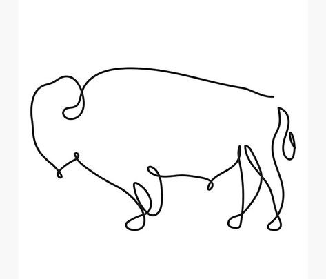 Buffalo Ny Tattoo Ideas, Dainty Buffalo Tattoo, Buffalo Outline Tattoo, Buffalo Tattoo Ideas Feminine, 716 Tattoo, Beading Templates, Bison Tattoo, Buffalo Tattoo, Buffalo City