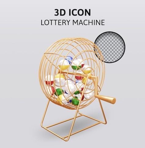 Lottery Machine, 3d Icons, Psd Icon, 3d Rendering, Vector Photo, Graphic Resources, Casino, Vector Illustration, Photo And Video