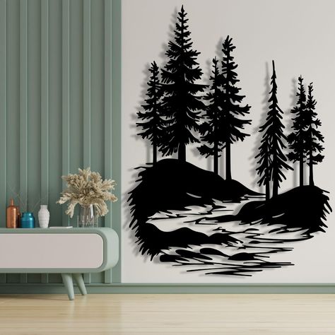 Metal Pine Tree Wall Art,Pine Tree Decor,Pine Tree Wall Hanging, Nature And Forest Decor,Pine Decoration for Christmas,Nature Lover Gift,Metal Pine Tree Art (Style 3, 52"H x 40"W / 133 x 100 cm) Wood Wall Decor Ideas, Wood Wall Decor Living Room, Living Room Wood Wall, Wood Wall Decor Diy, Bedroom Wood Wall, Wood Wall Decor Bedroom, Pine Tree Decor, Wall Decor Design Ideas, Wall Decor Above Couch