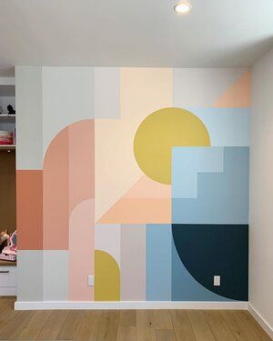 Playroom Mural, Ocean Beach San Diego, Artist Interior, Exterior Murals, Modern Playroom, Interior Murals, Beach San Diego, Modern Mural, Marie Forleo