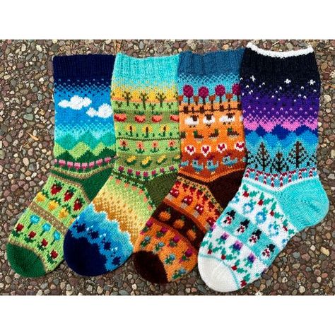 KnitPicks.com Knitted Socks, Sock Knitting Patterns, Knit Picks, Fair Isle Knitting, Sock Patterns, Stardew Valley, Sock Yarn, Knitting Inspiration, Yarn Crafts