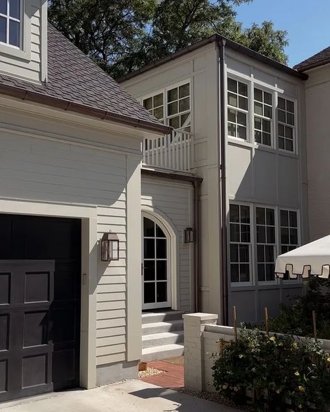 4 Timeless Neutral Exterior Paint Colors Neutral Exterior House Colors, Neutral Exterior Paint Colors, White Exterior Paint, Gray House Exterior, Sherwin Williams Gray, Revere Pewter, Grey Exterior, Grey Houses, Exterior Color Schemes