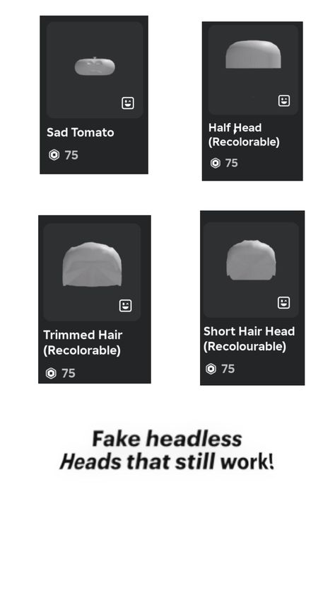 Fake Headless, Cool Avatars, Roblox Avatars, Still Working, Short Hair Styles