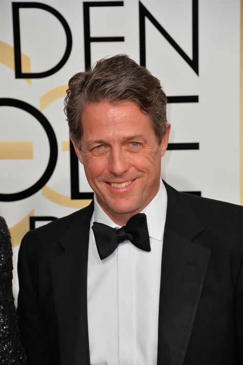 Hugh Grant Now, Knives Out Glass Onion, Hugh Grant Movies, Male Movie Stars, Dark Blue Suit, Glass Onion, The Gentlemen, Light Blue Blouse, Secret Wedding