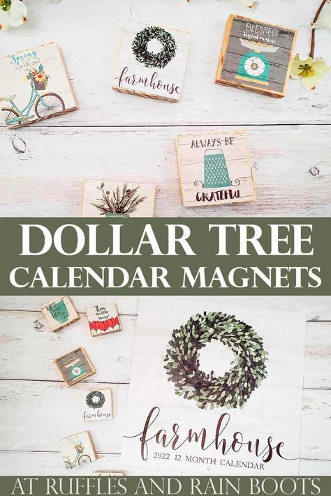 Spring Jenga Block Crafts, Dollar Tree Calendar Magnets, Dollar Tree Calendar Diy, Dollar Tree Calendar Crafts 2023, Dollar Tree Stickers Crafts, Dollar Tree Calendar Crafts, Calendar Craft Ideas, Sticker Crafts, Agape Gifts