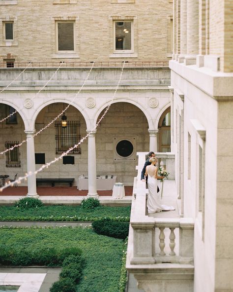 Sources Portraits On Stairs, Library Weddings, Calligraphy Cake, Boston Public Library Wedding, Outdoor Wedding Lighting, England Country, Swiss Cottage, Timeless Color Palette, Cottage Designs