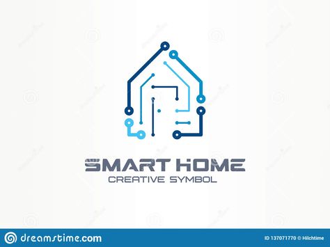 Automation Logo Design, Home Automation Logo, Automation Logo, Smart Home Logo, Creative Symbol, Smart Building, Building Logo, Corporate Identity Design, Construction Logo