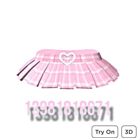 Pink Skirt Roblox Code, Kawaii Outfits Pink, Light Pink Skirt, Kawaii Skirt, Pink Wallpaper Hello Kitty, Black Hair Roblox, Barbie Doll Accessories, Aesthetic Roblox Royale High Outfits, Doll House Crafts