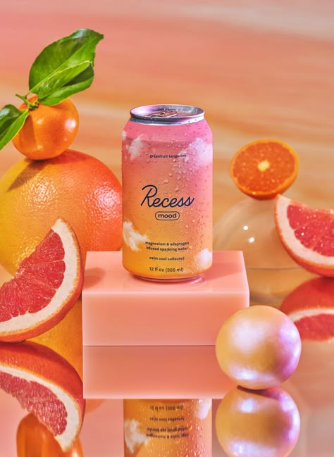 Grapefruit Tangerine Mood Drinks, Magnesium Supplement, Food Photography Inspiration, Lemon Balm, Protein Snacks, Sparkling Water, Non Alcoholic Drinks, New Flavour, Health Supplements