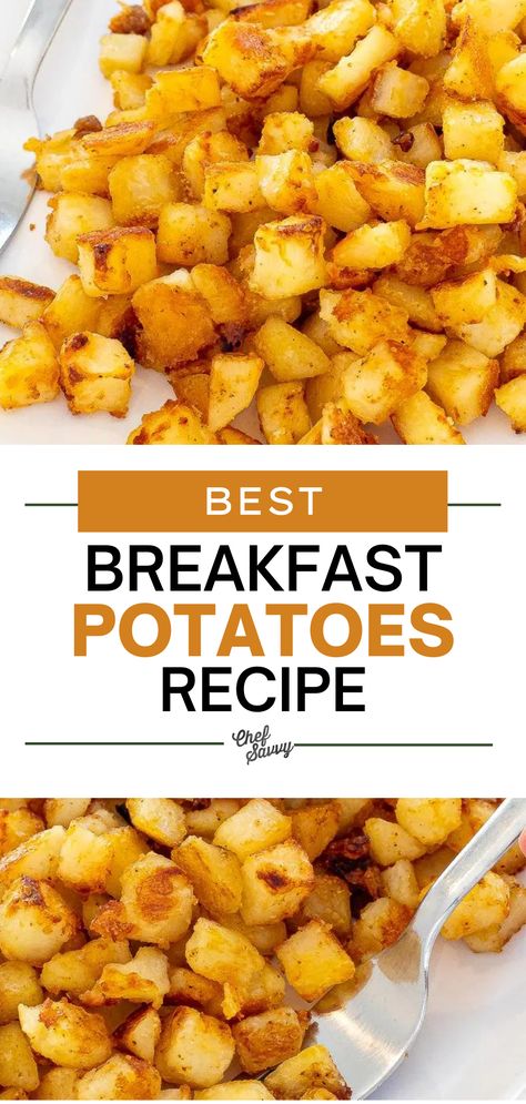 Homemade Homefries Potatoes, Yukon Gold Breakfast Potatoes, Breakfast Potatoes For A Crowd, Breakfast Potatoes Oven, Homemade Breakfast Potatoes, Best Breakfast Potatoes, Easy Breakfast Potatoes, Breakfast Potatoes Recipe, Gold Potato Recipes