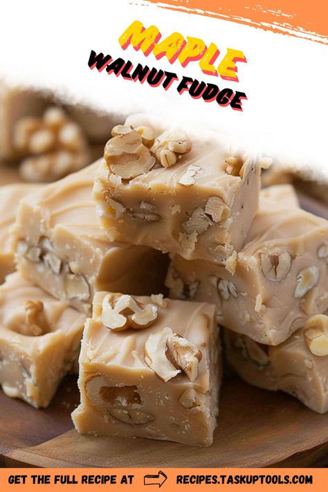 Indulge in the irresistible blend of sweet maple syrup and crunchy walnuts in our homemade Maple Walnut Fudge. This dessert is a delightful treat for all sweet lovers. Discover how to create this delectable treat through our detailed and easy-to-follow recipe. Don't miss out, pin now and make your taste buds dance later. Walnut Dessert Recipes, Maple Pecan Fudge Recipe, Maple Nut Fudge Recipe, Easy Maple Fudge, Maple Nut Fudge, Walnut Recipes Dessert, Maple Fudge Recipe, Maple Walnut Fudge Recipe, Maple Dessert Recipes